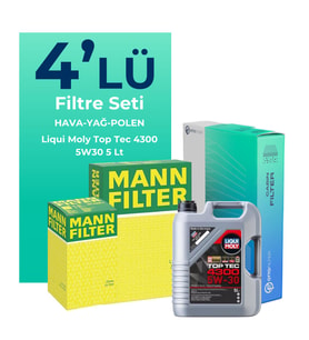 MANN Mercedes A180 Dizel Filtre Bakım Seti Liqui Moly Motor Yağlı (2012-2018) 4 Lü