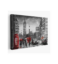 Ingiltere Londra Yağlıboya Görünüm Dekoratif Tablo-3543