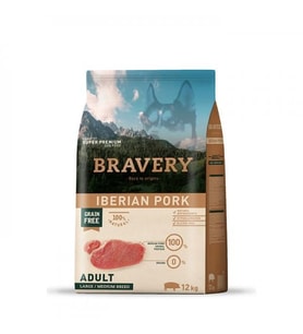 Bravery Tahılsız Iberya Domuzlu Büyük/Orta Irk Köpek Maması 12 Kg