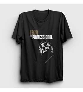Presmono Unisex Siyah Cover Film Leon T-Shirt 246861tt