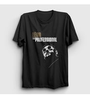 Presmono Unisex Siyah Cover Film Leon T-Shirt 246861tt