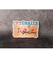 Magnet Harita Nazar Göz Turistik Buzdolabı Süsü Ahşap Magnet Mıknatıslı