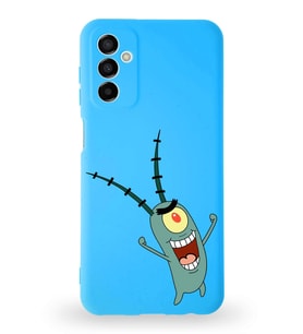Samsung Galaxy M13 Uyumlu Lansman Kılıf Altı Kapalı İçi Kadife   Plankton Tasarımlı  Kapak (Şeffaf)