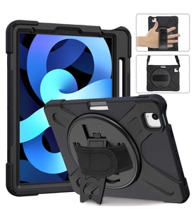 iPad Air 10.9 2022 5.Nesil Defender Tablet Kılıfı Askılı Standlı