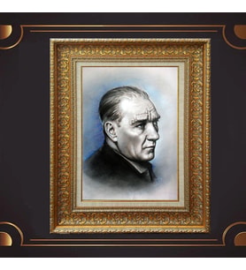 ÖZEL SERİ ALTIN VARAKLI ATATÜRK TABLO S976