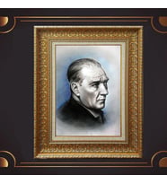 ÖZEL SERİ ALTIN VARAKLI ATATÜRK TABLO S976