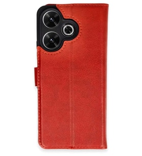 Redmi 13 4G Kılıf Trend S Plus Kapaklı Kılıf - Kırmızı
