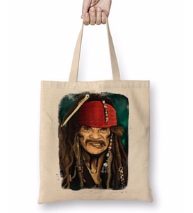 Seu Madruga Pirata Bez Çanta Uzun Saplı