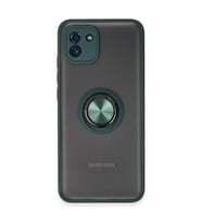 Galaxy A03 Kılıf Montreal Yüzüklü Silikon Kapak - Yeşil