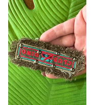 11X4 CM HAKİ RENK KOT NAKIŞ İŞLEME YAZILI ARMA DİKİŞ AKSESUARI