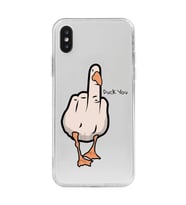 Iphone X ve XS Uyumlu Duck You Tasarımlı Şeffaf Telefon Kılıfı