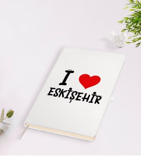 BK Gift I Love Eskişehir Tasarımlı Beyaz Defter - Model 1