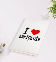 BK Gift I Love Eskişehir Tasarımlı Beyaz Defter - Model 1