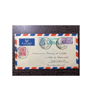 Hindistan'dan İsvicre Geneva'ya Uçak Postası Zarfı 1952 yılından BY AİRMAİL from İndia to Switzerl