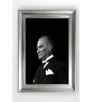 Gümüş Çerçeveli Atatürk Tablo cv910