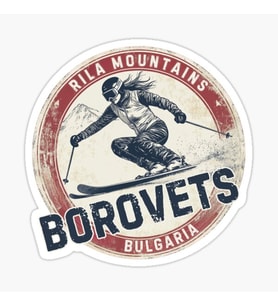 Borovets - Rila Dağları - Bulgaristan Araba Sticker Etiket 19 CM