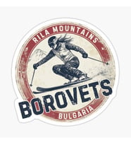 Borovets - Rila Dağları - Bulgaristan Araba Sticker Etiket 19 CM
