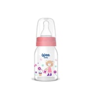 Wee Baby 0-6 Ay Kiraz Uçlu Cam Biberon 125 Ml - Pembe (Karışık)