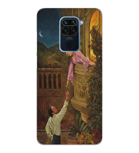 Xiaomi Redmi NOTE 9 Uyumlu Romeo ve Juliet Tasarımlı Şeffaf Telefon Kılıfı