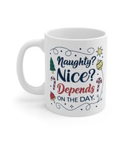 Naughty or Nice? Christmas Coffee Mug  - Komik Hediye Kupa  Ofis Arkadaşına Harika Hediye