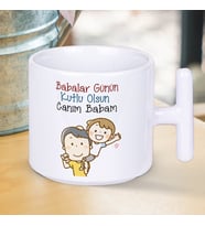Babalar Günün Kutlu Olsun Canım Babam Baskılı Babalar Gününe Özel T Kupa Bardak-4