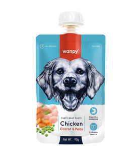 Wanpy Taze Tavuklu&Havuçlu Köpek Et Ezmesi 90 gr