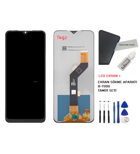 Infinix HOT 11 PLAY Uyumlu Lcd Ekran Dokunmatik Servis Lcd + B-7000 + TAMİR SETİ