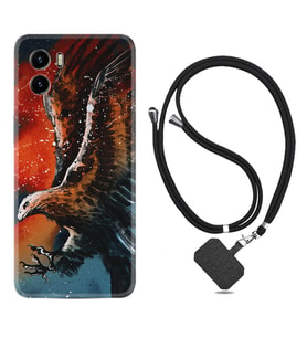 Vivo Y15S Y32 Y33S Y51 Y53S Kılıf Boyun Askılı Silikon Kartal Uçarken 1718