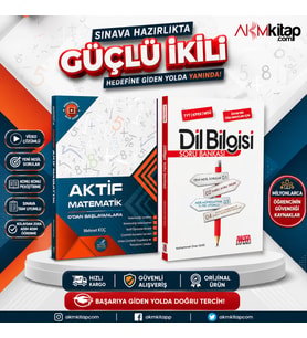 Aktif TYT Matematik 0 ve AKM Dil Bilgisi Soru Bankası Seti 2 Kitap