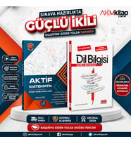 Aktif TYT Matematik 0 ve AKM Dil Bilgisi Soru Bankası Seti 2 Kitap