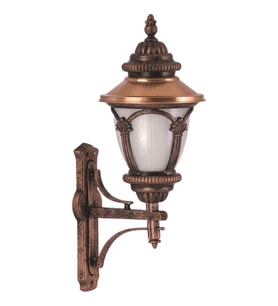 AVONNI BAP-68057-BKR-OP Kahverengi Boyalı Dış Mekan Aydınlatma E27 Aluminyum Polikarbon Cam 42x25cm