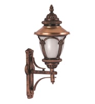 AVONNI BAP-68057-BKR-OP Kahverengi Boyalı Dış Mekan Aydınlatma E27 Aluminyum Polikarbon Cam 42x25cm