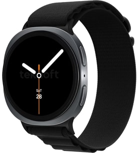 Samsung Galaxy Watch 9/8 (40mm/44mm) ve Watch 8 Classic (46mm) ile Uyumlu Metal Bağlantılı, Hafif ve Yumuşak Kumaş Alpine Loop Kordon