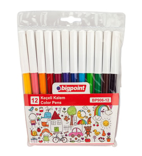 Bigpoint Keçeli Kalem 12'li Set x 12 Poşet (Renksiz)