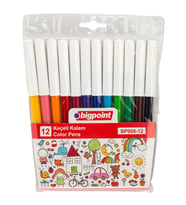 Bigpoint Keçeli Kalem 12'li Set x 12 Poşet (Renksiz)