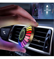 Araç İçi Oto Koku Hazneli Bluetooth RGB Sese Duyarlı Şarjlı Ortam Müzik Ritim Aydınlatması 1 ADET (Siyah)