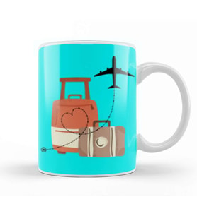 Funny Travel Gift design Lover Trippin Wanderlust Journey Adventurer Vacation Kupa Bardak Porselen