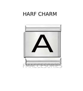 İTALYAN BİLEKLİK A HARFİ CHARM CHARM HARF 1 YIL RENK GARANTİLİ ÇELİK FMACCESORİES