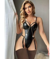 REAL PASSİONE FANTAZİ DERİ JARTİYER (Siyah)
