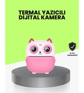 Termal Baskı Özellikli Çocuk Kamerası 1080P Video Destekli