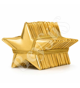 Metalize Altın Yıldız Zincir Kağıt Süs Gold