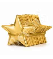 Metalize Altın Yıldız Zincir Kağıt Süs Gold