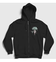 Presmono Unisex Siyah Hattori Tsugumi Anime Orient Fermuarlı Kapüşonlu Sweatshirt 485030tt