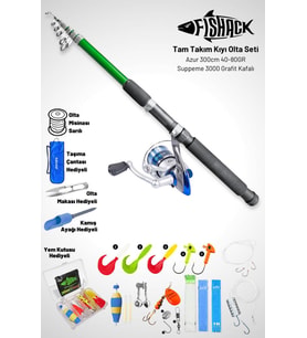 Tam Takım Kıyı Olta Seti - 300cm Kamış 40-80GR / 3000'lik Suppeme Olta Makinesi