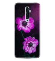Oppo Reno 2Z Kılıf Resimli Desenli Silikon Platinium Series Çiçekler 1869