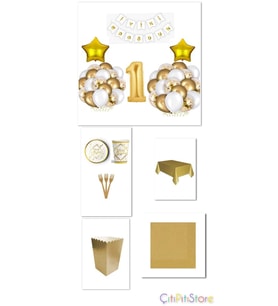 Gold 1 Yaş Lüks Doğum Günü Seti