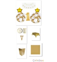 Gold 1 Yaş Lüks Doğum Günü Seti