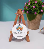 Voleybol Antrenörü Ahşap Anahtarlık