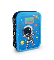 Lacivert Mavi Astronot Desenli 3’lü Okul Çanta Seti