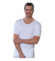 6 lı Paket Şahinler Bisiklet Yaka Kısa Kol Erkek Penye Atlet E001 (Beyaz)